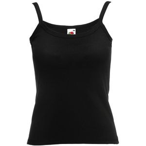Майка женская "Lady-fit Strap T" (Черный)