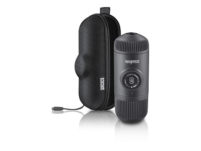 Ручная мини кофемашина Nanopresso + кейс для хранения (Черный)