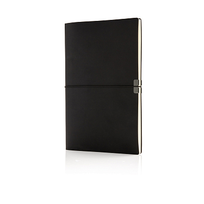 Блокнот Deluxe в мягкой обложке Swiss Peak A5 (Черный;) Блокнот Deluxe в мягкой обложке Swiss Peak A5 (Черный;)