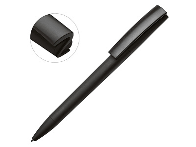 Ручка пластиковая soft-touch шариковая Zorro (Чёрный)