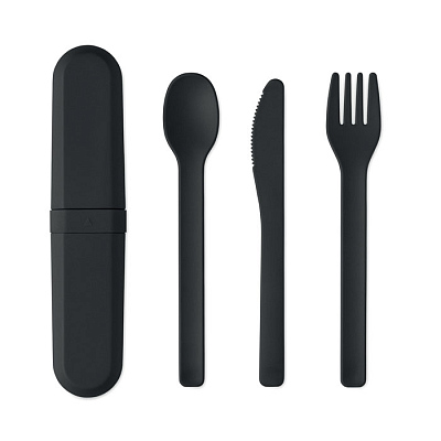 Cutlery set and case in PLA (Чёрный)