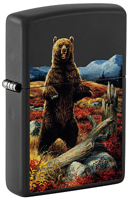 Зажигалка ZIPPO Linda Picken с покрытием Black Matte латунь/сталь черная 38x13x57 мм