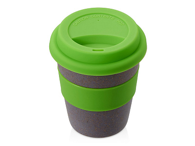 Стакан из бамбукового волокна Café (Серо-коричневый/зеленое яблоко)