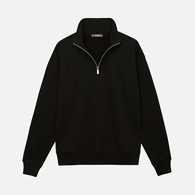 Толстовка на молнии унисекс Флоу (Flow), черная