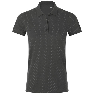 Рубашка поло женская Brandy Women, темно-серая с белым (Серый)