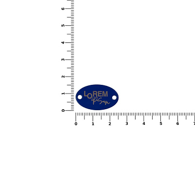 Шильдик металлический Alfa Oval, синий