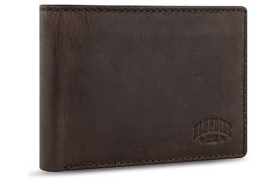 Бумажник KLONDIKE RUSH «Trevor», натуральная кожа в темно-коричневом цвете, 12,5 х 9 х 2 см (Коричневый)