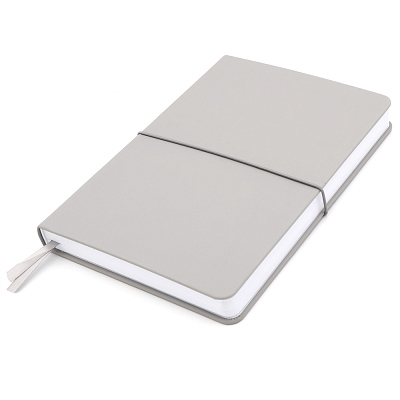 Блокнот A5 Veles в твёрдом переплёте, серый (Серый цемент)