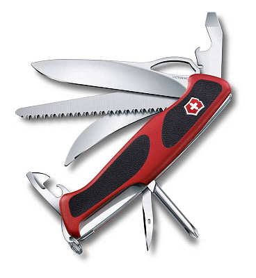 Нож перочинный VICTORINOX RangerGrip 58 Hunter 130 мм 13 функций с фиксатором красный с чёрным