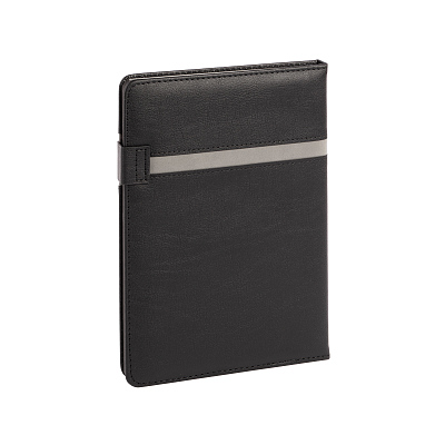 Ежедневник недатированный "Бари", формат А5, черный с серым