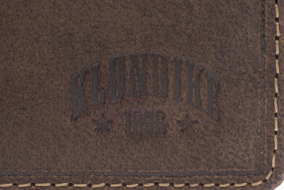 Бумажник KLONDIKE «John», натуральная кожа в темно-коричневом цвете, 11,5 х 9 см