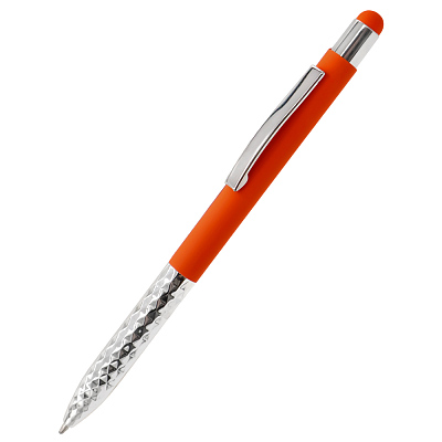Ручка металлическая Party софт-тач, оранжевая (Оранжевый)