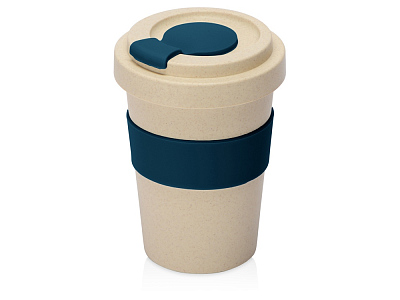 Стакан из пшеничного волокна Flava (Бежевый/синий индиго)