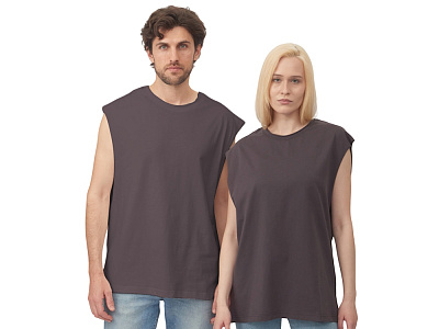 Майка оверсайз Berlin, унисекс (Тёмно-серый)