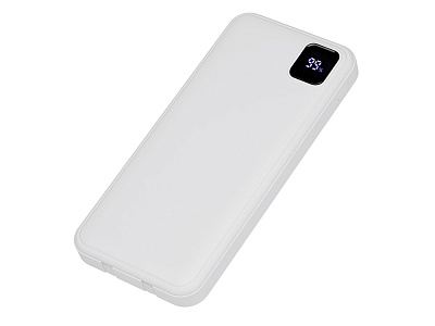 Внешний аккумулятор со встроенными кабелями Фрэйм, 10000мач (Белый) Внешний аккумулятор со встроенными кабелями Фрэйм, 10000мач (Белый)