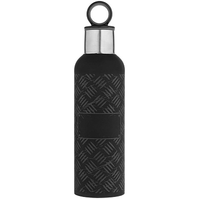 Термобутылка Hard Work Black, черная (Чёрный)