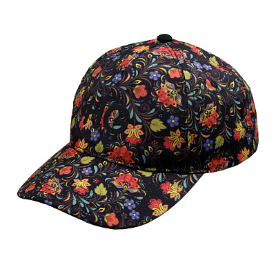 Образец бейсболка CUSTOM MERCH, 5 клиньев, застёжка на липучке (Чёрный)