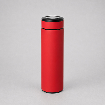 Вакуумный термос Vacuum Flask C1, soft touch, 420мл (Красный/черный/серебристый)