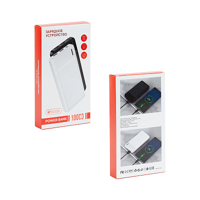 Зарядное устройство "Ten" 10000 mAh, черный