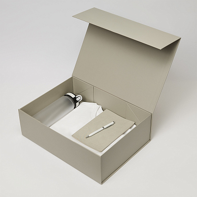 Набор с одеждой RUST NEO (футболка, бутылка, ежедневник, ручка), белый, 3XL/4XL (Белый, серый)