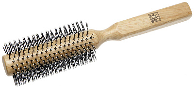 Брашинг Dewal Beauty серия "Эко" деревянный с пластиковым штифтом, d25мм (Коричневый)