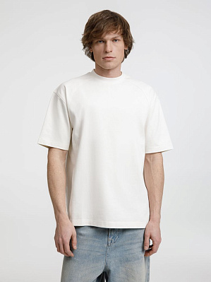 Футболка оверсайз унисекс Sideline, черная (Белый)