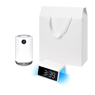 Подарочный набор Bliss, Flame  (увлажнитель воздуха, зарядное устройство) (Белый)