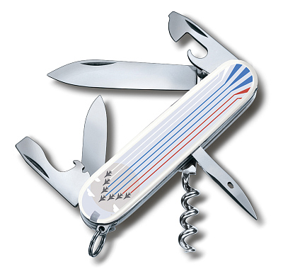 Нож перочинный VICTORINOX Spartan Российская авиация, 91 мм, 12 функций, триколор (Серый)