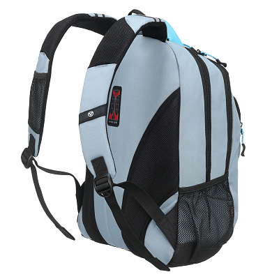 Рюкзак TORBER ROCKIT серый/голубой, полиэстер/добби, 32x15x46 см, 22 л