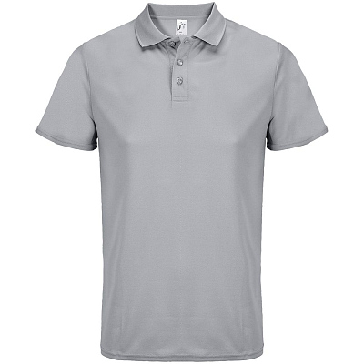 Рубашка поло унисекс Pitcher, серая (Серый)