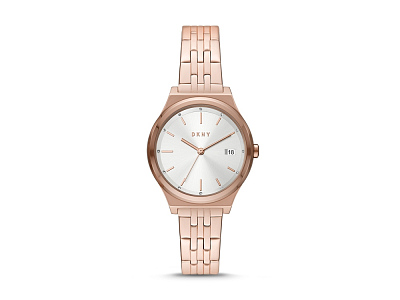 Часы наручные, женские (Корпус- розовое золото, циферблат- белый, крепление- розовое золото)