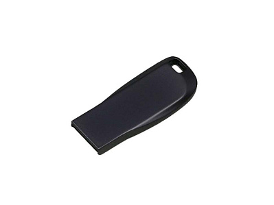 USB 2.0- флешка на 64 Гб компактная с мини чипом и овальным отверстием (Серый антрацит)