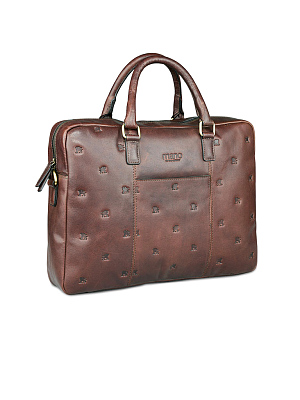 Сумка Mano "Don Leon", натуральная кожа в коричневом цвете, 41 х 29,5 х 8,5 см