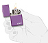 Зажигалка ZIPPO Classic с покрытием Abyss™, латунь/сталь, фиолетовая с логотипом, 38x13x57 мм - Фото 4