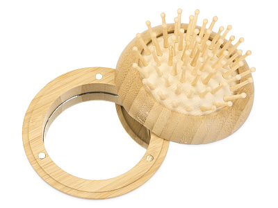 Расческа с зеркалом Daisy из бамбука (Натуральный)