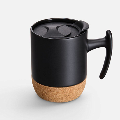 Кружка Corky Grip, черная (Чёрный)