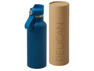 Вакуумная термобутылка Pelican, 500 мл (Индиго)