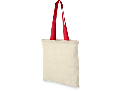 Сумка Nevada, 100 г/м2 (Натуральный/красный)