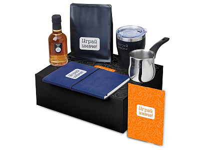 Подарочный набор Re:y. Routine с туркой, термокружкой и кофе (Синий) Подарочный набор Re:y. Routine с туркой, термокружкой и кофе (Синий)