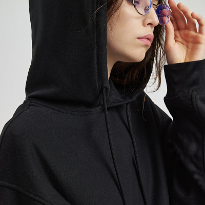 Худи релакс унисекс Адвенче (Adventure), черный, размер XS/S