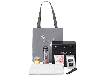 Подарочный набор Re:f. Walk с палантином, шоппером и термосом (Белый)