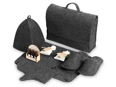 Подарочный набор для бани и сауны Healing (Серый)