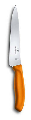Нож разделочный VICTORINOX SwissClassic, 19 см, оранжевый, в картонном блистере