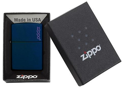 Зажигалка ZIPPO Classic с покрытием Navy Matte, латунь/сталь, синяя, матовая, 38x13x57 мм