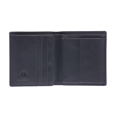 Бумажник KLONDIKE Dawson, натуральная кожа в черном цвете, 9,5 х 2 х 10,5 см