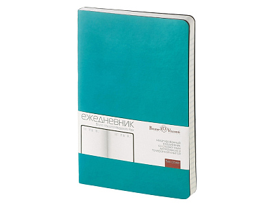 Ежедневник недатированный А5 Megapolis Velvet Flex (Морская волна)