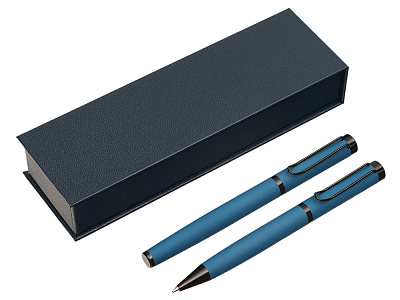 Подарочный набор из 2-х ручек Black Lama soft-touch (Тёмно-синий)