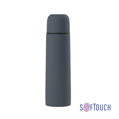 Термос "Крит" 500 мл, покрытие soft touch  (Серый)