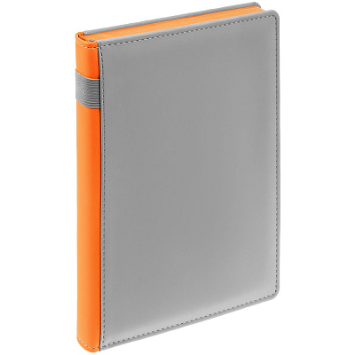 Ежедневник Spain Shall на заказ, недатированный  с оранжевым (Серый)