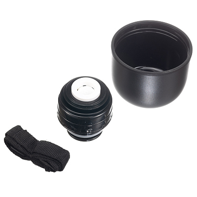 Термос Stinger, 1,2 л, с ручкой, нержавеющая сталь, чёрный, 12,4 х 10,2 х 31,8 см